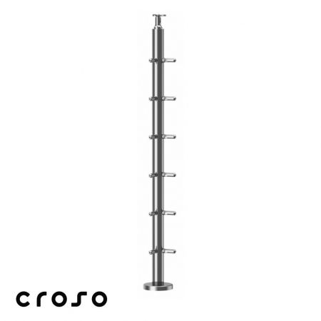 Montanti echipati balustrada inox - Cablu / pe placa / COLT