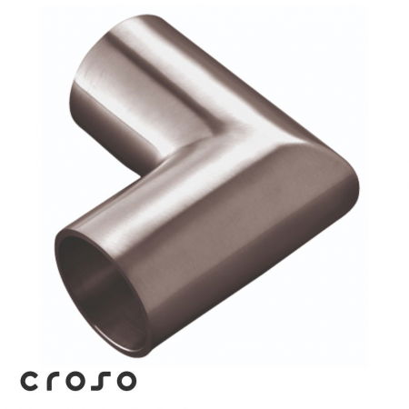 Woodline - Inox kutni spoj 90° CN5500410 za drveni rukohvat Ø 45 mm satin