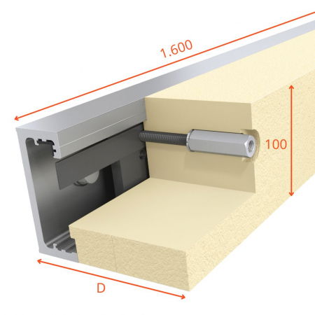 Glasvordach - Linienbefestigung mit thermischer Trennung