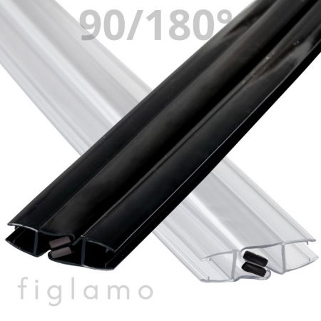 Sprchovacie kabínky - magnetické tesnenie 90/180° transp/čierna