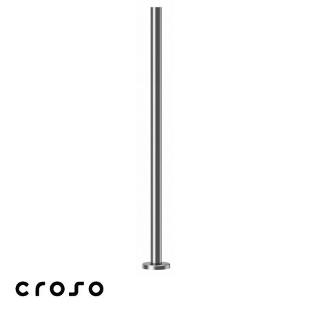 Montanti echipati balustrada inox - Pe placa / Ø 42,4