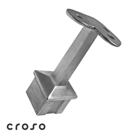 fixare pe montant - Suport colțar fix 90° Ø46 mm inox satinat