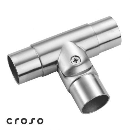 pre okrúhlu rúrku - T‑45 EU kĺbový T‑spojnica 085410 Ø 42,4 mm nerez brúsený