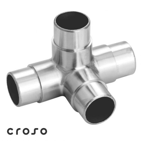 pre okrúhlu rúrku - T‑spojka CN4593000 nerez brúsený Ø 42,4 mm