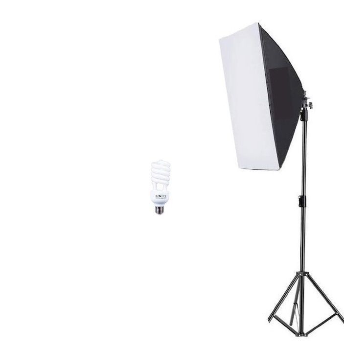 Softbox cu trepied reglabil 200 cm, bec 45W [1]