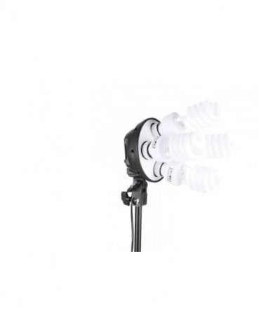 Kit de 2 softboxuri, soclu de 4 becuri, 2 trepiezi reglabili 200 cm, 8 becuri de 150W, geanta de transport inclusa [4]