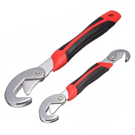 Chei si clesti - Set 2 chei universale, reglabile 9-32 mm,3 capete - Rosu/Negru