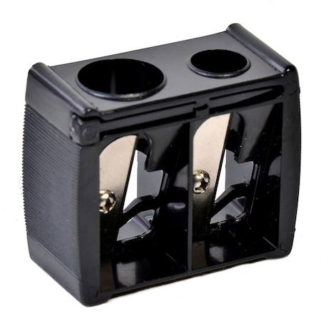 Farduri si contur ochi - Ascutitoare dubla pentru creioane si machiaj,4 x 2.5 cm - Negru