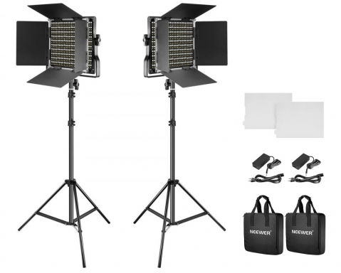 Panouri Led - Kit 2 Panouri Neewer Bi Color 660 LED, trepiezi reglabili 200 cm, gentute transport incluse