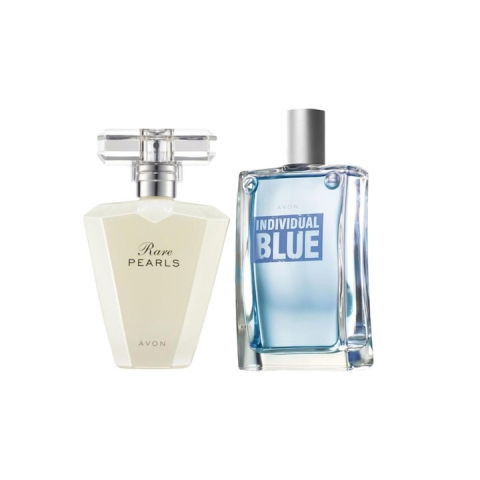 Parfumuri femei - Set parfum dama si barbat, Rare Pearls 50 ml si Individual Blue 100 ml