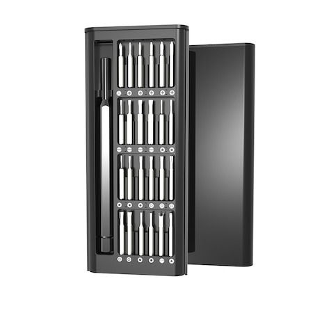 Truse cu scule - Set surubelnite multifunctionale de precizie, 24 biti + surubelnita, model 1 - Negru