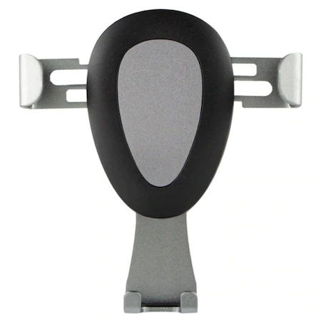 Suport auto telefoane - Suport telefon auto fixare pe grila de ventilatie,inchidere automata in 3 puncte - Negru/Gri