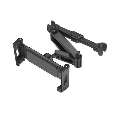 Suport auto telefoane - Suport auto telefon,tableta cu prindere pe tetiera si brat extensibil - Negru