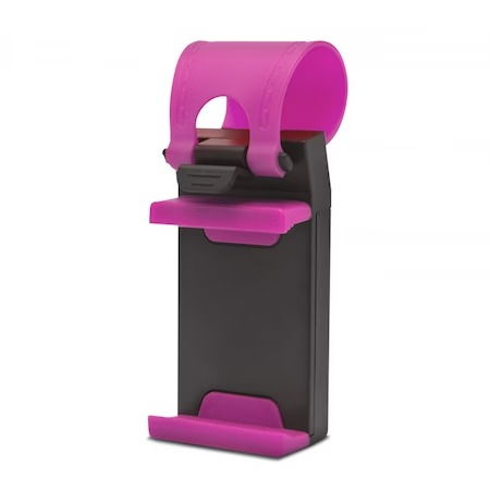 Suport auto telefoane - Suport auto universal telefon din silicon prindere pe volan - Mov