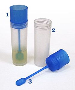 Aparatură veterinară - Recipient Coprocultura cu capac si filet, STERIL