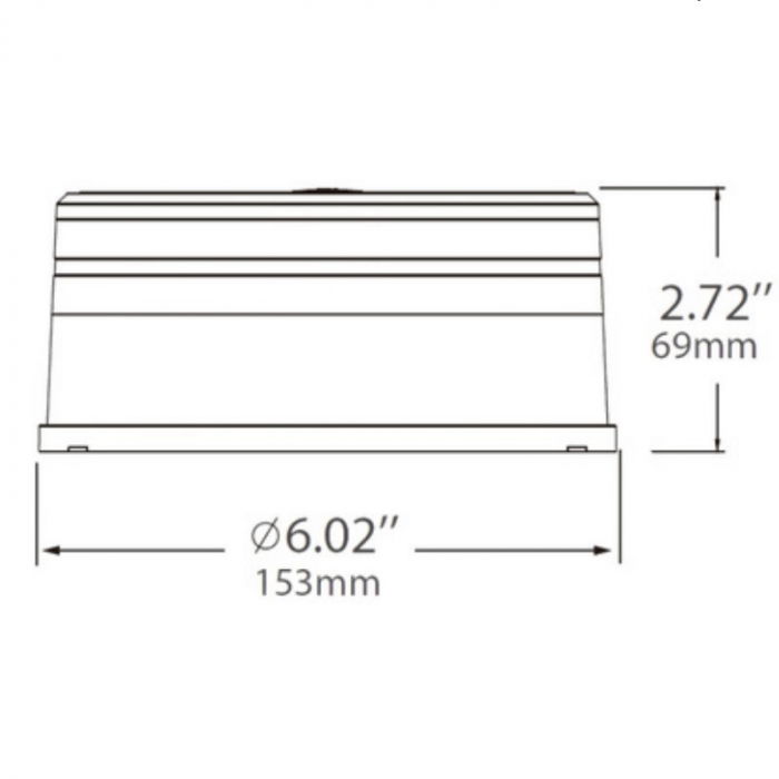 Girofar de avertizare led 25W, 50x led, 3 x suruburi, 12  24V, 3 functii - Truck LED ALR0081 [5]