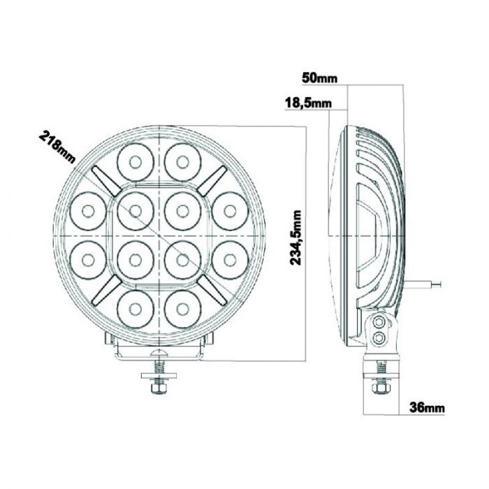 Proiector suplimentar Pollux9+ cu stroboscop inclus, Spot, LED, 120W, pozitie alb galbenaportocalie - Ledson 33491235 [4]