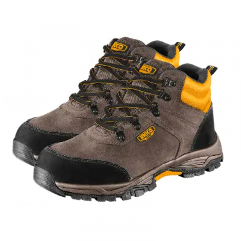 Bocanci si Pantofi de Lucru - Bocanci de Protectie INGCO, Clasa SB, Piele si Talpa EVA/Cauciuc, Rezistenti la Ulei