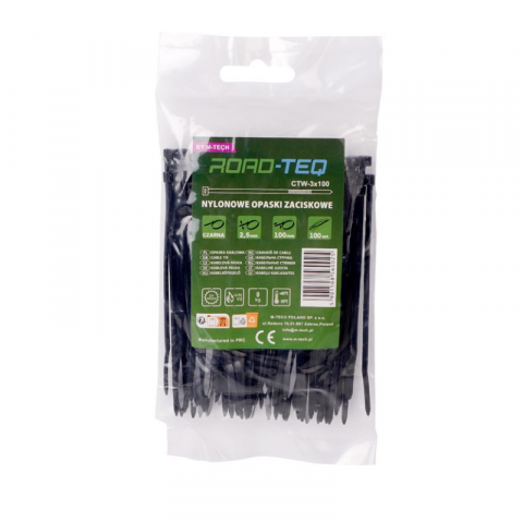 Feronerie si accesorii - Coliere plastic, soricei negrii, 2.5mm Grosime, 10, 15, 20 cm