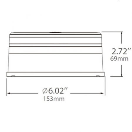 Girofar de avertizare led 25W, 50x led, 3 x suruburi, 12  24V, 3 functii - Truck LED ALR0081 [4]