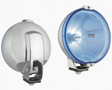 Lumini, Becuri, Proiectoare - HOS2 ALBASTRU CROMAT