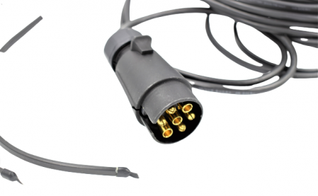 Instalatie electrica, cablaj remorca cu stecher 7 pini, mufa baionet, lungime 6.5m - DAUTO IIIA-065-041 [2]