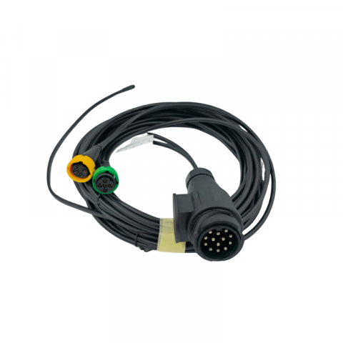 Instalatie electrica remorca cu stecher 13 pini, L 4.4m, 2 x mufe 5 pini baioneta, 4.2m cablu gabarite