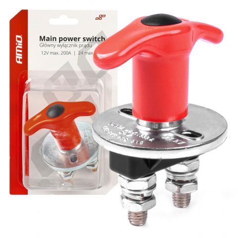 Electrice auto, camioane si remorci - Intrerupator Contact Principal Curent Auto, 12/24V, 200A Continuu / 500A Varf