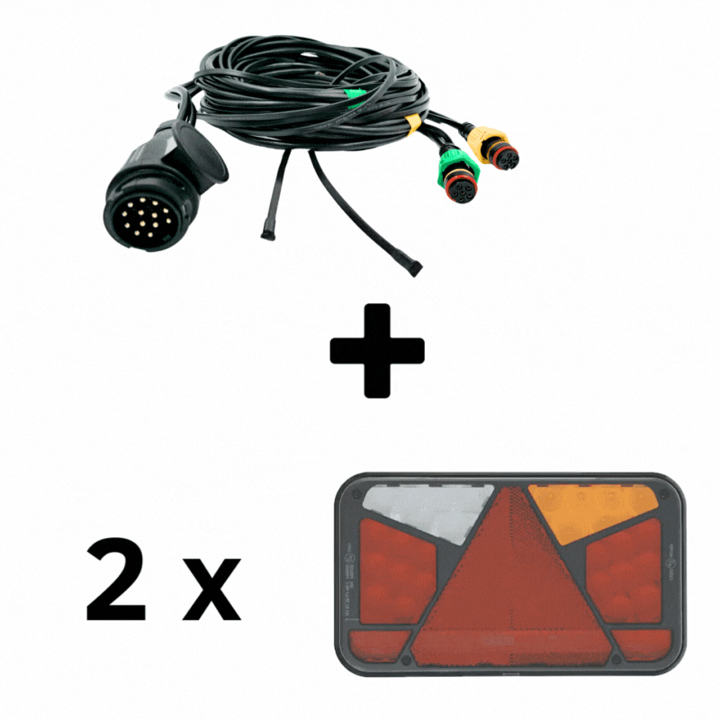 Kit instalatie 10m + doua triple, Canbus, 12V, fara iluminat numar