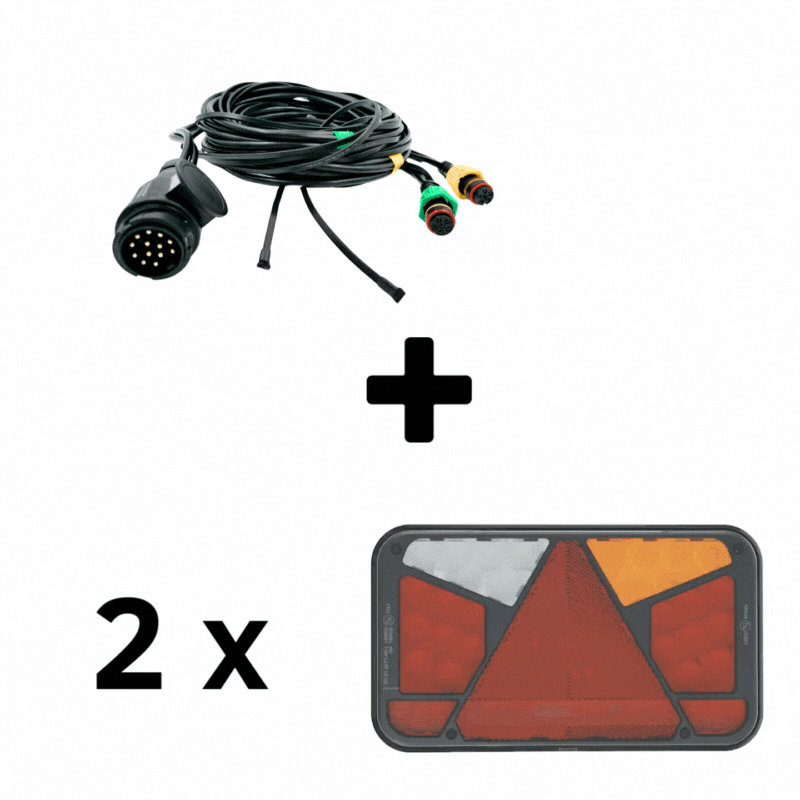 Kit instalatie 5m + doua triple, Canbus, 12V, fara iluminat numar