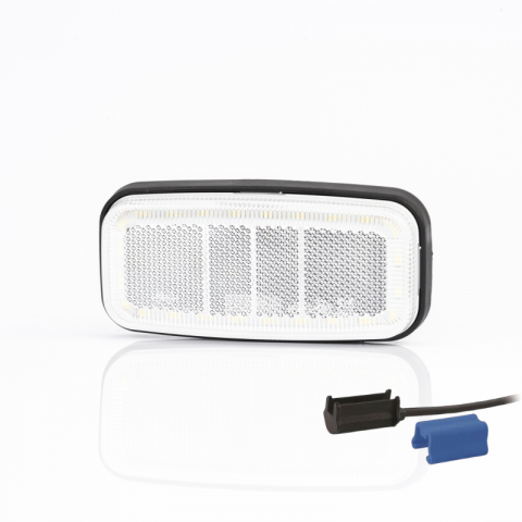 Lumini, Becuri, Proiectoare - Lamp de Gabarit LED cu Reflector, 12/24V, Montaj Plat, Conector QS075, 12.5 x 6cm