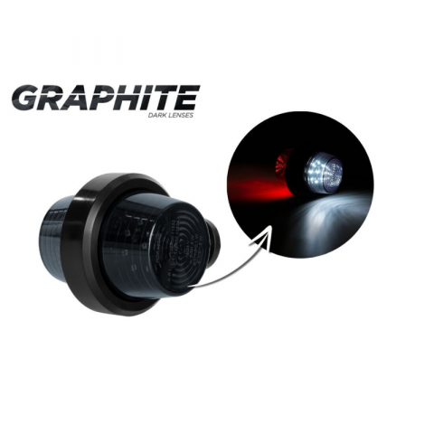 Lampi gabarit cu brat - Lampa de gabarit LED, GRAPHITE Alb-Rosu, 12/24V, IP68, 10.7cm