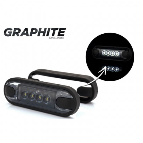 Lampi gabarit - Lampa de Gabarit LED Slim Graphite, Rosu, Alb sau Portocaliu,12/24V, IP68, 8.42 x 27.7 x 1.1cm, suprafate plane sau curbate