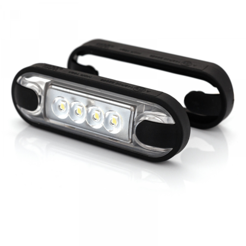 Lampi gabarit - Lampa de Gabarit LED Slim, Rosu, Alb sau Portocaliu,12/24V, IP68, 8.42 x 27.7 x 1.1cm, suprafate plane sau curbate