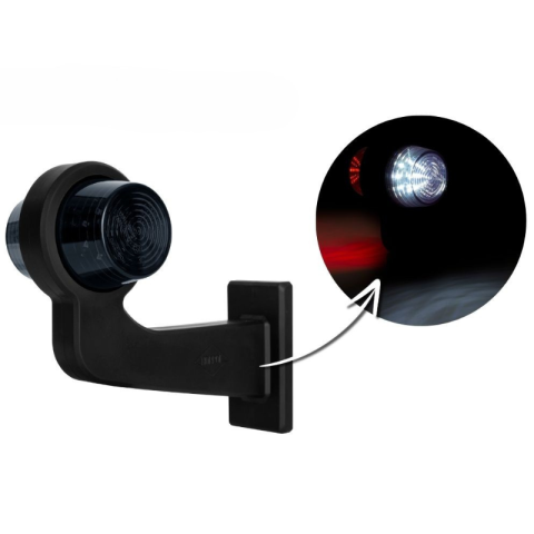 Lampi gabarit cu brat - Lampa gabarit LED Graphite, 19.25, Alb / Rosu, cu brat lung, 12/24V