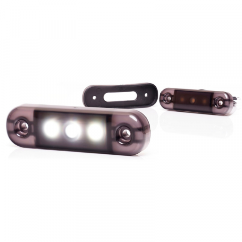 Lumini, Becuri, Proiectoare - Lampa LED de pozitie, gabarit alb, galben si rosu Fumuriu, 3 x LED, 12/24V, 8.4 x 2.4cm