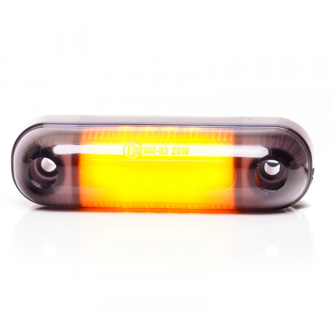 Lampa LED de pozitie, gabarit alb, galben si rosu Fumuriu, 12 x LED, 12/24V, 8.4 x 2.4cm, efect neon