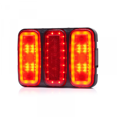 Lampi spate cu LED, semnalizare, Triple - Lampa LED multifunctionala spate, tripla cu 4 functii, 12V, 16.5 x 11.7cm