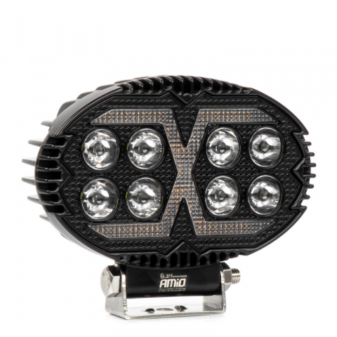 Proiectoare de lucru, marsarier si ceta - Lampa lucru LED 2 Functii, 45W, 2,4K lumeni, lumina alba, galbena, 12/24V, omologata, vehicule, utilaje