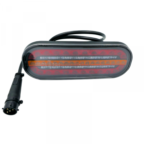 Lampi spate cu LED, semnalizare, Triple - Lampa semnalizare cu mufa baionet si cablu, semnalizare dinamica, 19.5cm x 7.5cm