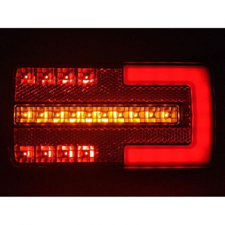 Lumini, Becuri, Proiectoare - Lampa semnalizare spate, tripla cu semnalizare dinamica si efect neon 15 x 8cm - Truck LED L2301