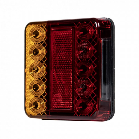 Lumini, Becuri, Proiectoare - Lampa semnalizare, Tripla LED cu 4 functii, 10 x 10cm