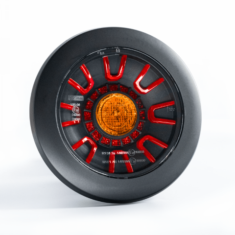 Lampi stop, semnalizare, Triple - Lampa spate Black, tripla cu 3 functii, 15.5 x 4.7cm, pozitie, stop, semnalizare