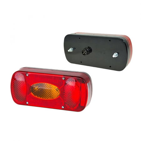 Lampi stop, semnalizare, Triple - Lampa spate multifunctionala, MD 36, Ceata, Mers inapoi, cu Mufa si becuri incluse - Fristom MD-036 L Mufa