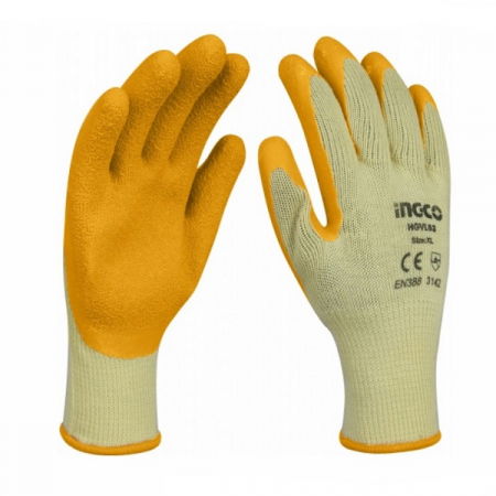Manusi de lucru acoperite cu latex XL - INGCO  HGVL03