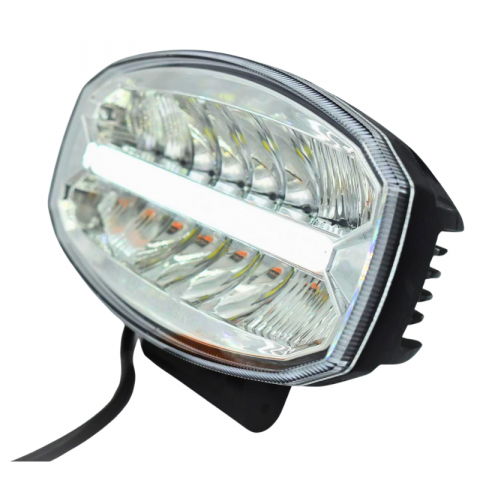 Proiectoare Full LED - CONEXIUNI: Masa – Negru (-); Pozitie – Galben (+); Faza lunga – Rosu (+);