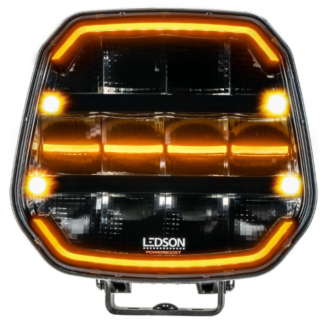 Proiectoare Full LED - Proiector LED cu pozitie dinamica alba si portocalie + stroboscop, pentru camion și off road, Epix9+ STROBE, Powerboost, 15000lm, 180w, 22.5 x 22.3cm