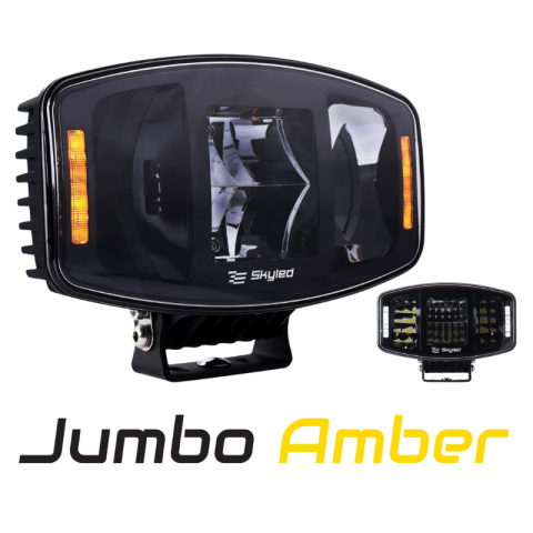 Proiectoare Full LED - Proiector Skyled Jumbo cu pozitie galbena si alba, 8500lm, 12/24V, 24.7cm