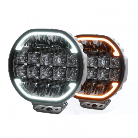 Lumini, Becuri, Proiectoare - Proiector Suplimentar LED, SCALLOP 9X, 22cm, 180w, 10600lm, Pozitie Dinamica Alb/Portocaliu, 680m