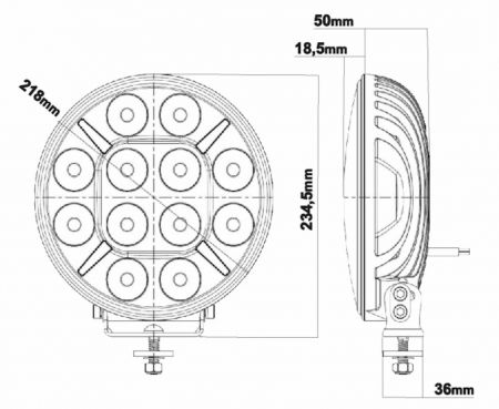 Proiector suplimentar Pollux9+ Gen2, LED, 120W, pozitie alb galbena/portocalie [13]